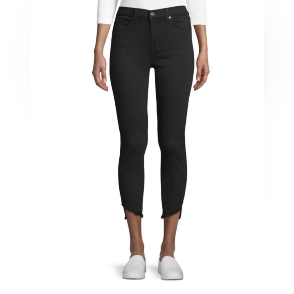 Seven7 frayed bottom skinny jeans